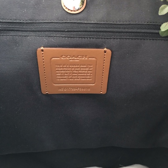 COACH Leather Derby Tote Saddle Brown - Picture 5 of 7